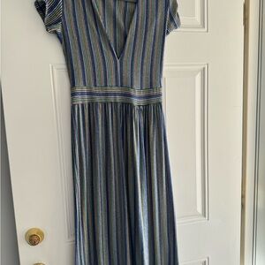 Striped V-Neck Dress